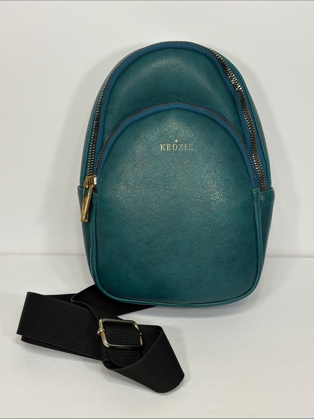 Kedzie Teal Faux Leather Mini Backpack Crossbody Bag Festival Mini Bag Turquoise